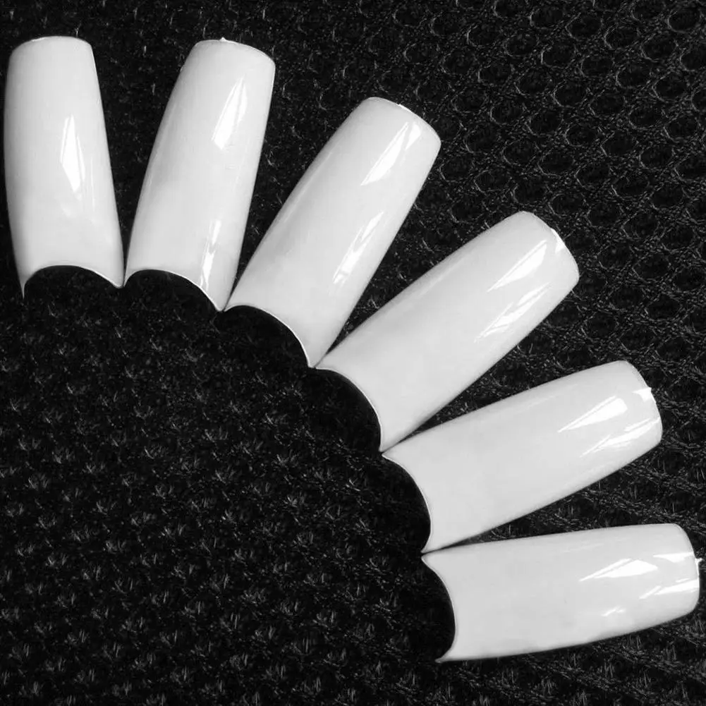 500 Pcs 10 Sizes/Set Nude White Half Cover False Fake Nail Art Design Tips French Acrylic UV Gel Salon Manicure Tool | Красота и