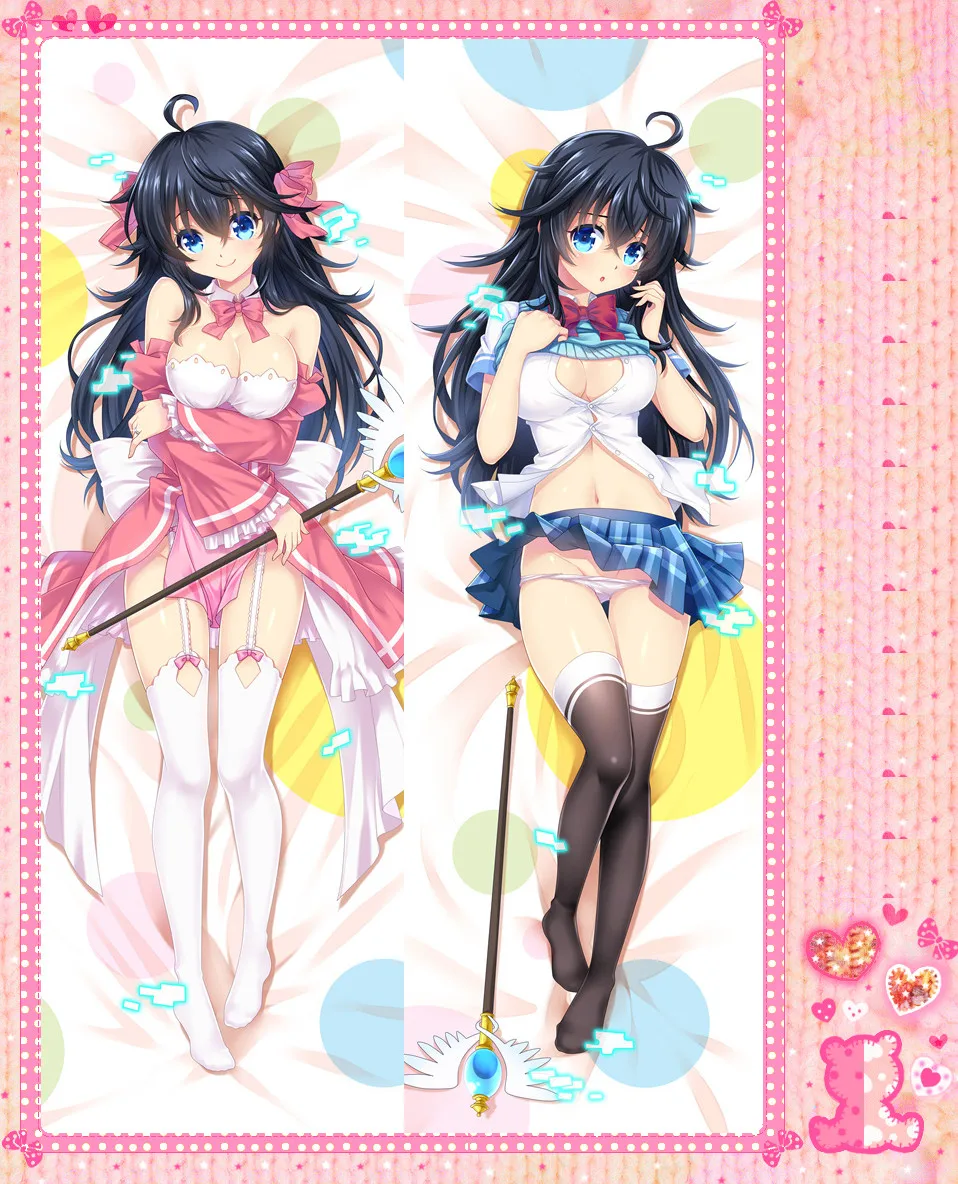 Двухсторонняя подушка-обнимашка с рисунком из аниме мультфильма Netoge no Yome wa Onnanoko ja