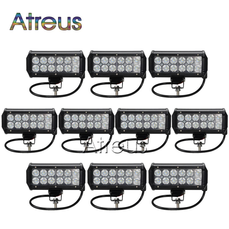 10X 7 дюймов 36 Вт Автомобильный светодиодный рабочий светильник бар 12V LED пятно
