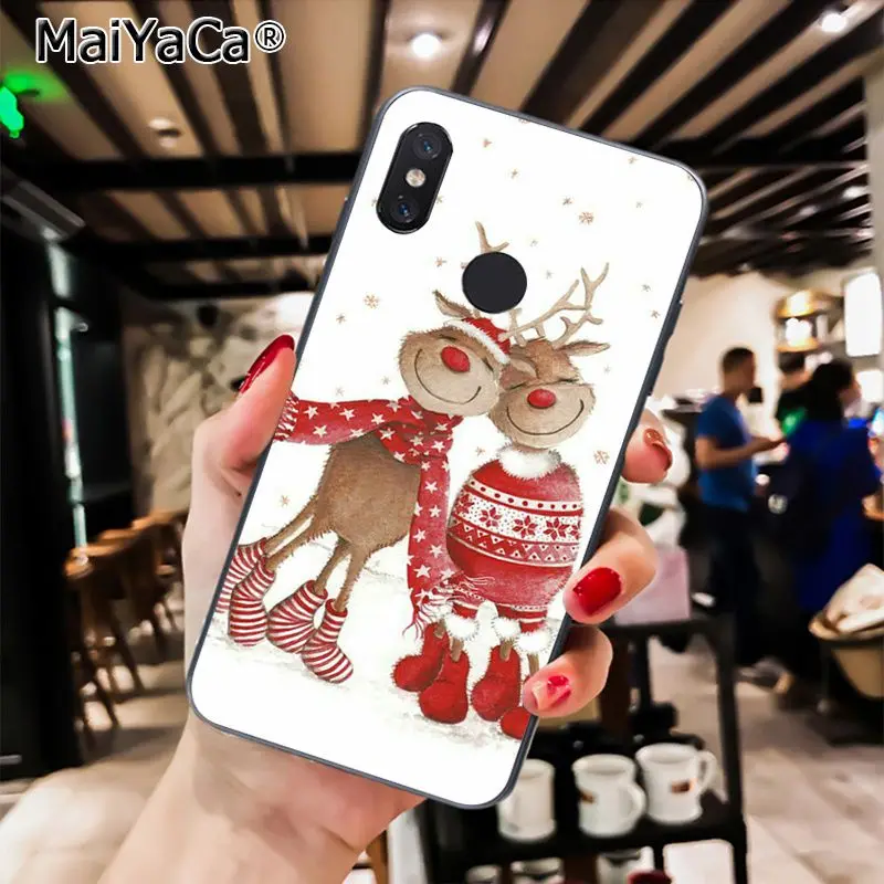 A16 MaiYaCa год Рождественский олень Санта чехол для телефона для Xiaomi Redmi8 4X 6A S2 7A 6A Redmi 5 5Plus Note5 7 Note8Pro - Цвет: A16