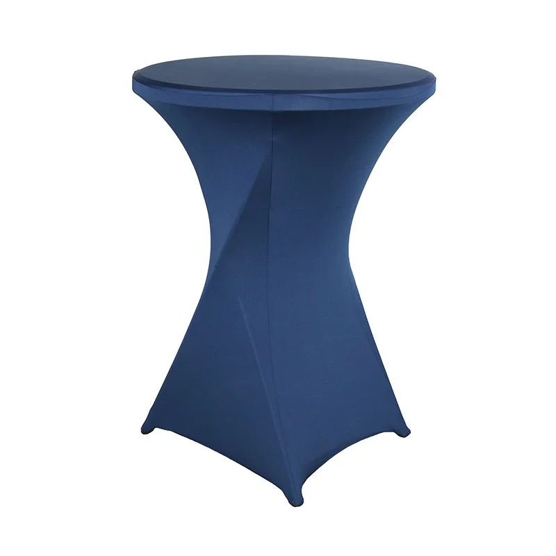 Navy Blue ChaiSang Высокое качество коктейль лайкра стол переплетная ткань для свадебных церемоний вечеринок украшения открытый спандекс сухие бар табло - Цвет: Navy Blue