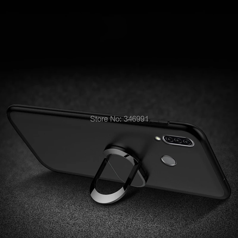 umidigi a5 pro 4gb 32gb case luxury 6 3 inch soft black silicone magnetic car holder ring case for umidigi a5 pro phone cover free global shipping