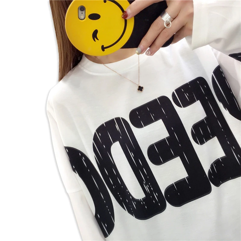 Корейская Осенняя новинка повседневные толстовки свободная Женская одежда с