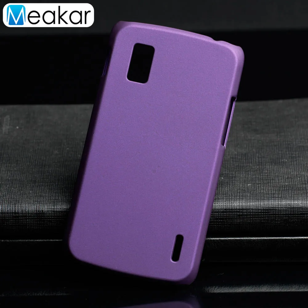 Purple Матовая Пластик Coque 4.7For Nexus 4 чехол для LG Google Nexus 4 E960 телефона чехол-лента на заднюю панель - Цвет: Purple