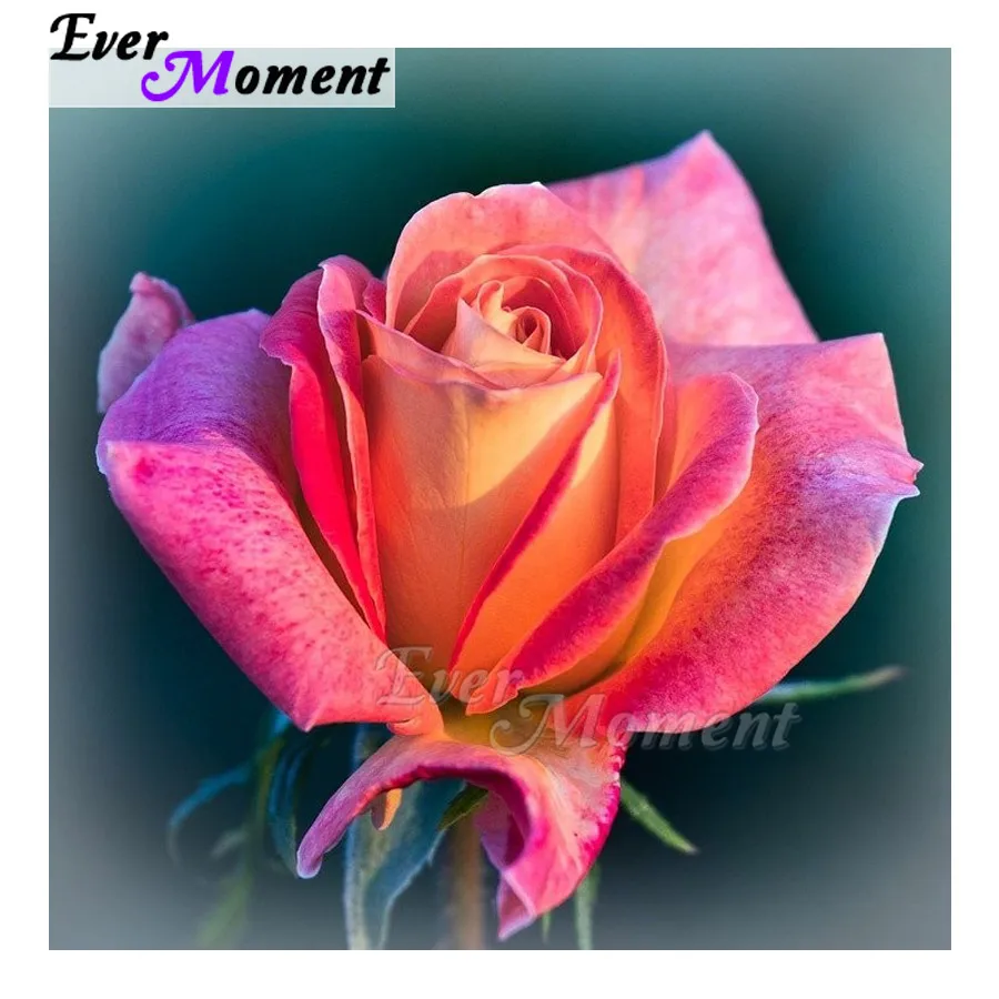 Картина с розовым цветком Ever Moment стразы 5D сделай сам мозаика полностью