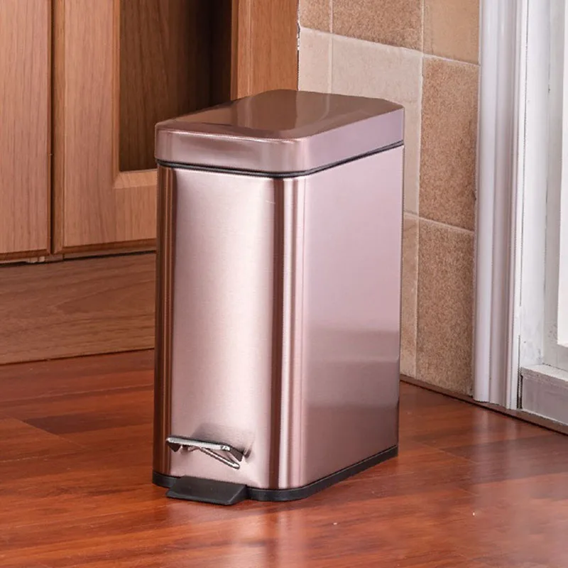 Педаль мусорное ведро домашнее немой нержавеющей стали кухня с вкладышем