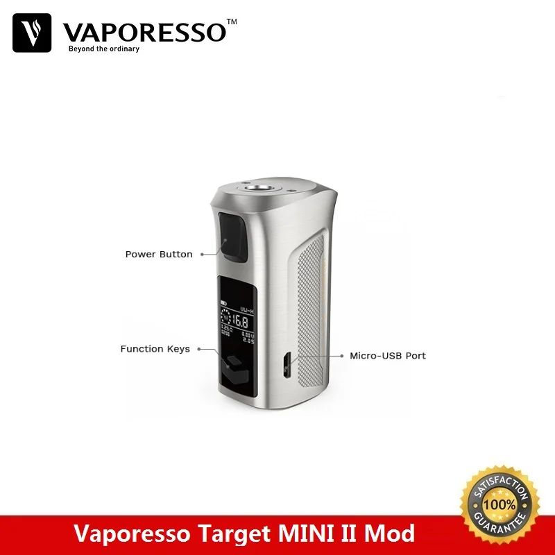 Vaporesso Target Mini II 50 Вт TC Box Mod 2000 мАч встроенный аккумулятор подходит для VM Vape Tank 2A