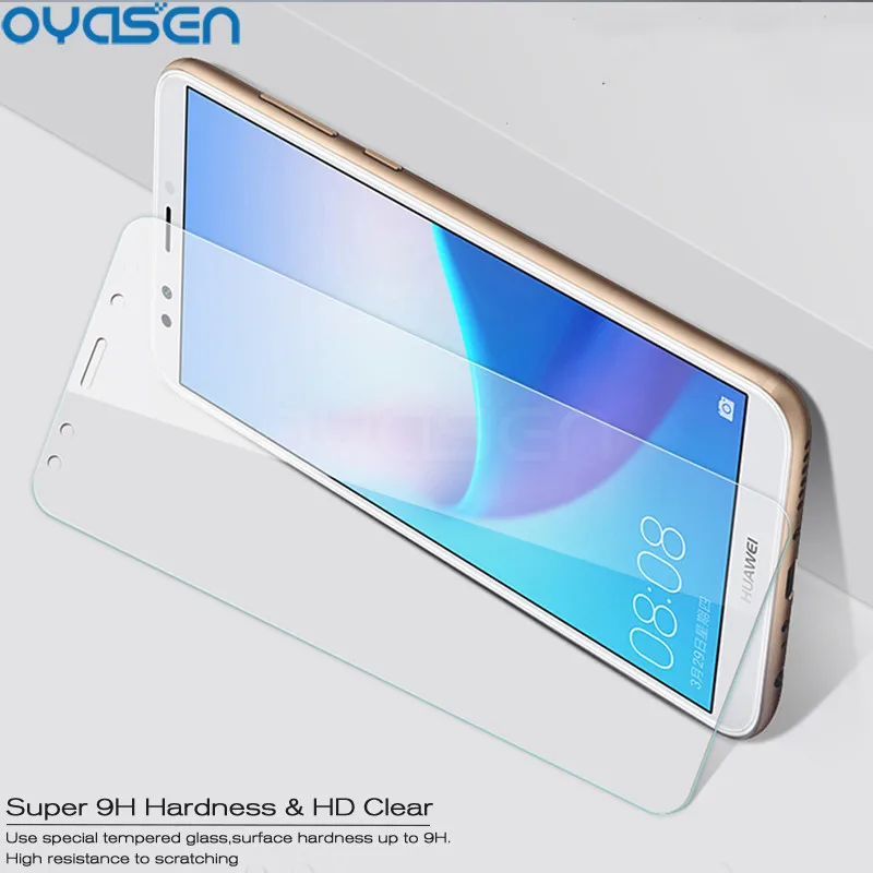 Взрывозащищенный протектор экрана для Huawei Y5 Y6 Y7 Y9 Prime Pro 2018 2019 9 9H защитная пленка