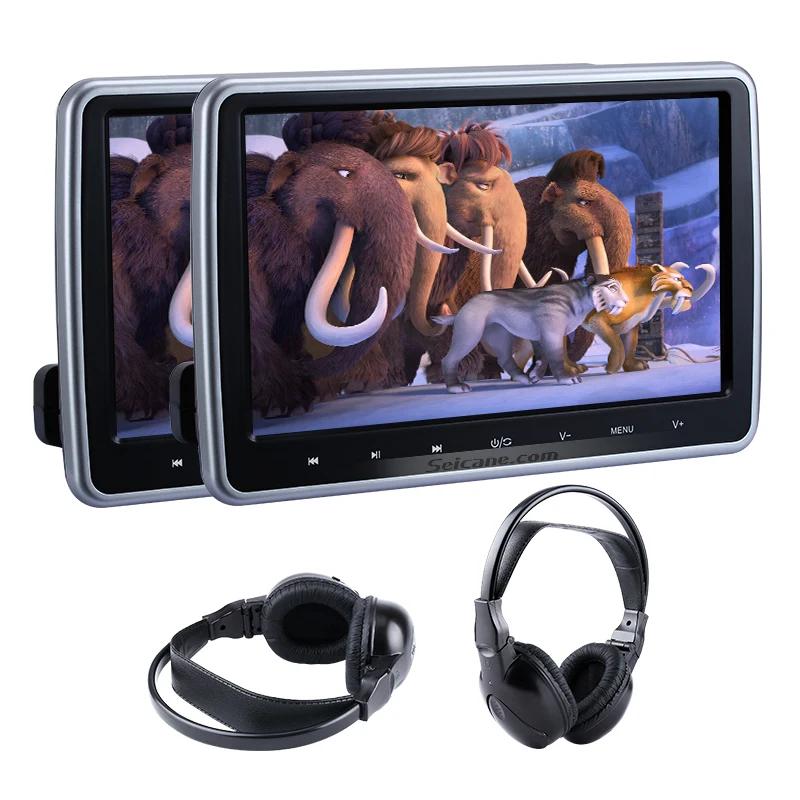 Автомобильный DVD плеер на подголовник Seicane 2 шт. 10 1 дюйма HD 1024*600 монитор с