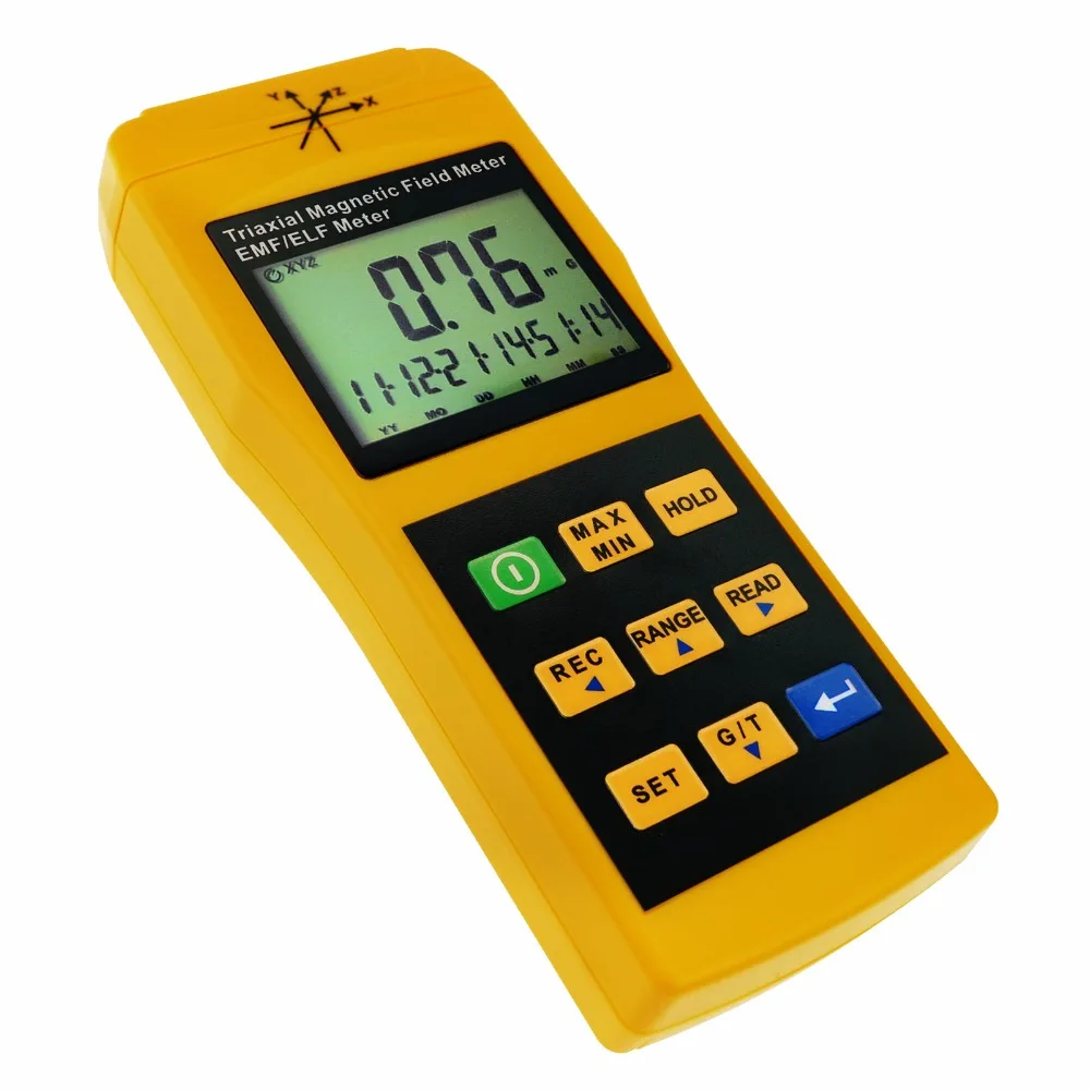 

3-осевой (X, Y, Z) детектор измерителя Gauss EMF ELF 20/ 200/ 2000 мг и uT для линий электропитания, дома, бытовой техники и промышленных устройств