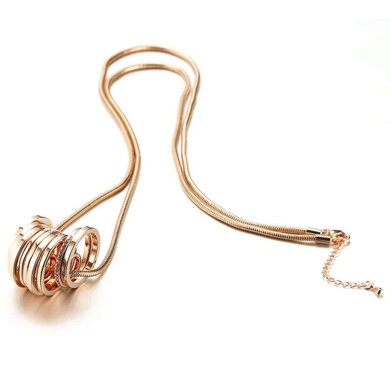 2018 Топ Круглые Подвески эффектные ожерелья для женщин CZ Циркон Кристалл