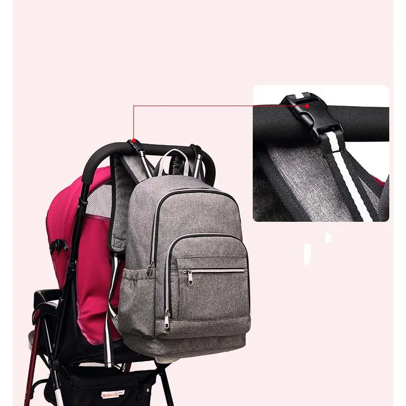 

Casual Mommy bag large capacity with USB Mummy bag Oxford cloth multi-function diaper bag Outdoor travel backpack milk dad tote