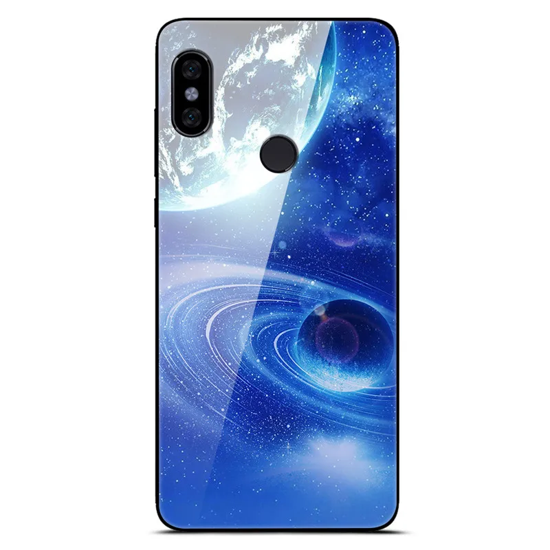 Чехол для Xiaomi mi A2 Lite из закаленного стекла с изображением планеты космос, чехол для задней панели, чехол для Xiaomi mi A2 Lite, чехол для телефона Red mi 6 Pro 6Pro