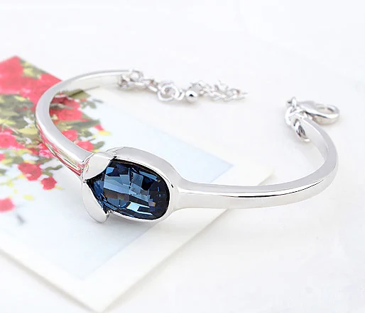 Модные Роскошные Кристаллы от Swarovski браслет высокого качества Вечерние Свадебный кулон браслет для женщин подарок для девочек