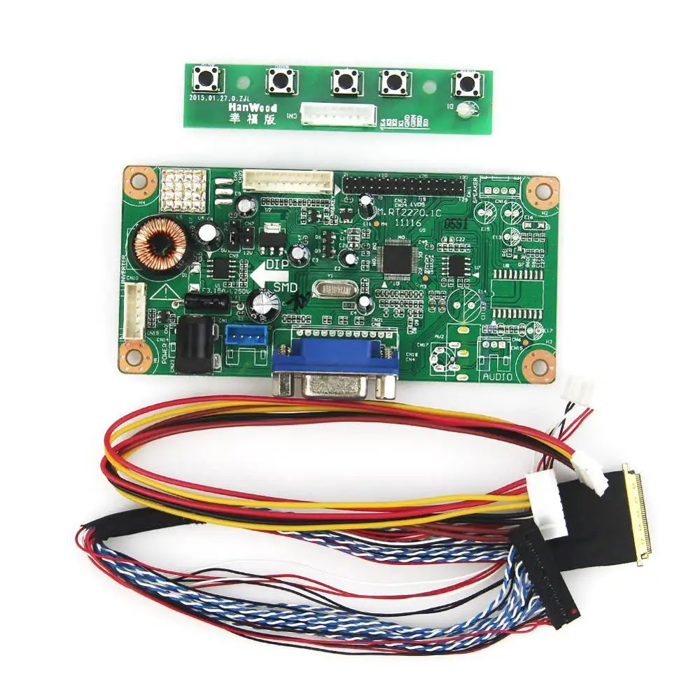 

M.RT2270 LCD/LED Controller Driver Board(VGA) LVDS Monitor Reuse Laptop 1366x768 For B156XW02 V.2 BT156GW01 v4