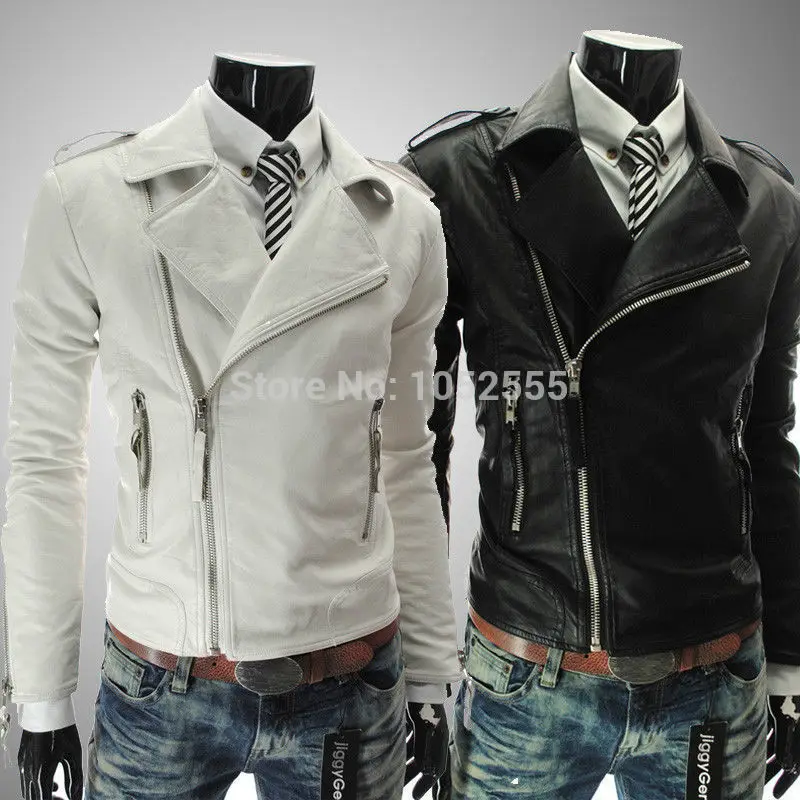 HOT !2014! NEW fashion Men's Slim Top Designed Sexy PU Leather Short Jacket Coat Size M~XXL MN27|coat cotton|coat lambcoated film |