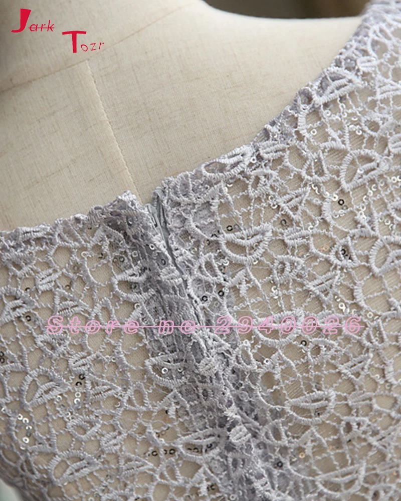 Jark Tozr New Arrival Grey Lace Bridesmaid Dress 2019 Crystal Belt Brautjungfernkleid Zipper Back Simple Vestido Dama De Honra | Свадьбы и