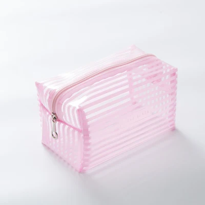 Pink L 19X11X10CM Женская прозрачная косметичка, водонепроницаемая косметичка на молнии, органайзер для путешествий, косметичка, набор для мытья, чехол - Цвет: Pink L 19X11X10CM