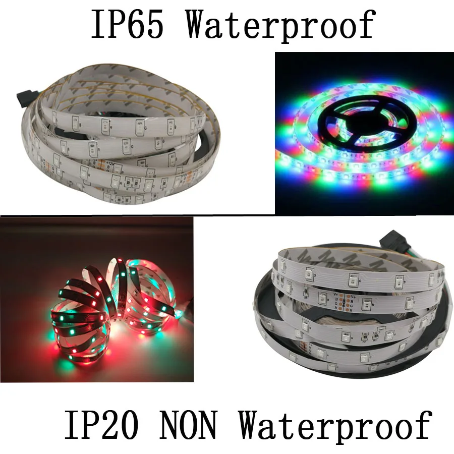 Светодиодная лента водонепроницаемая лент RGB SMD 2835 с контроллером 5/10/15/20 м 12 В