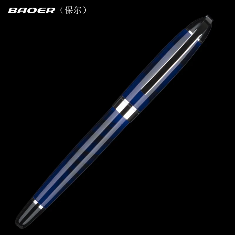 Школьные и офисные ручки BAOER 517 синего серебряного цвета Шариковая Ручка роллер 0 7