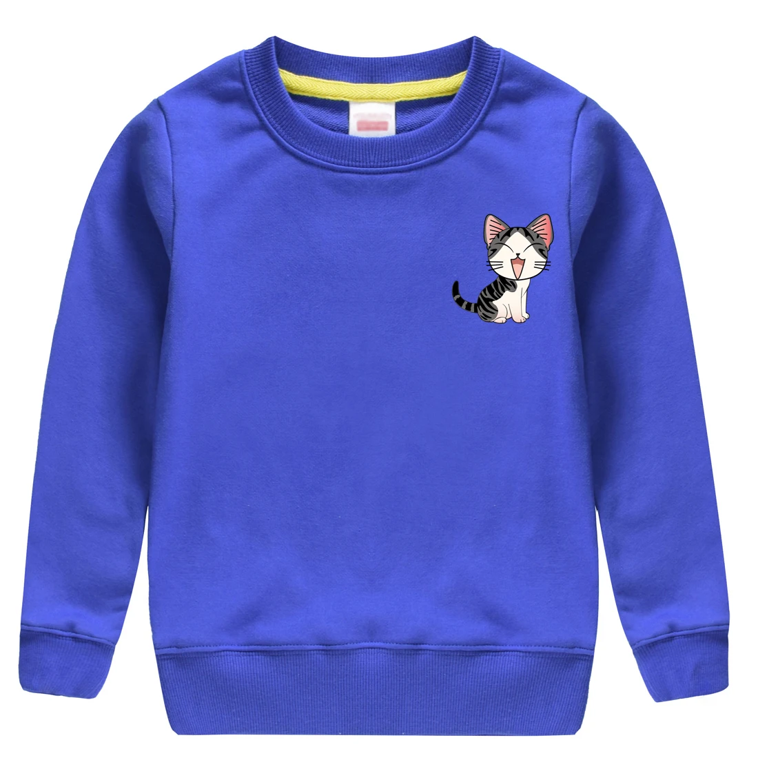 Кошка с принтом Горячая Распродажа зима auntumn Длинные рукава cottonsweatshirt сохраняя