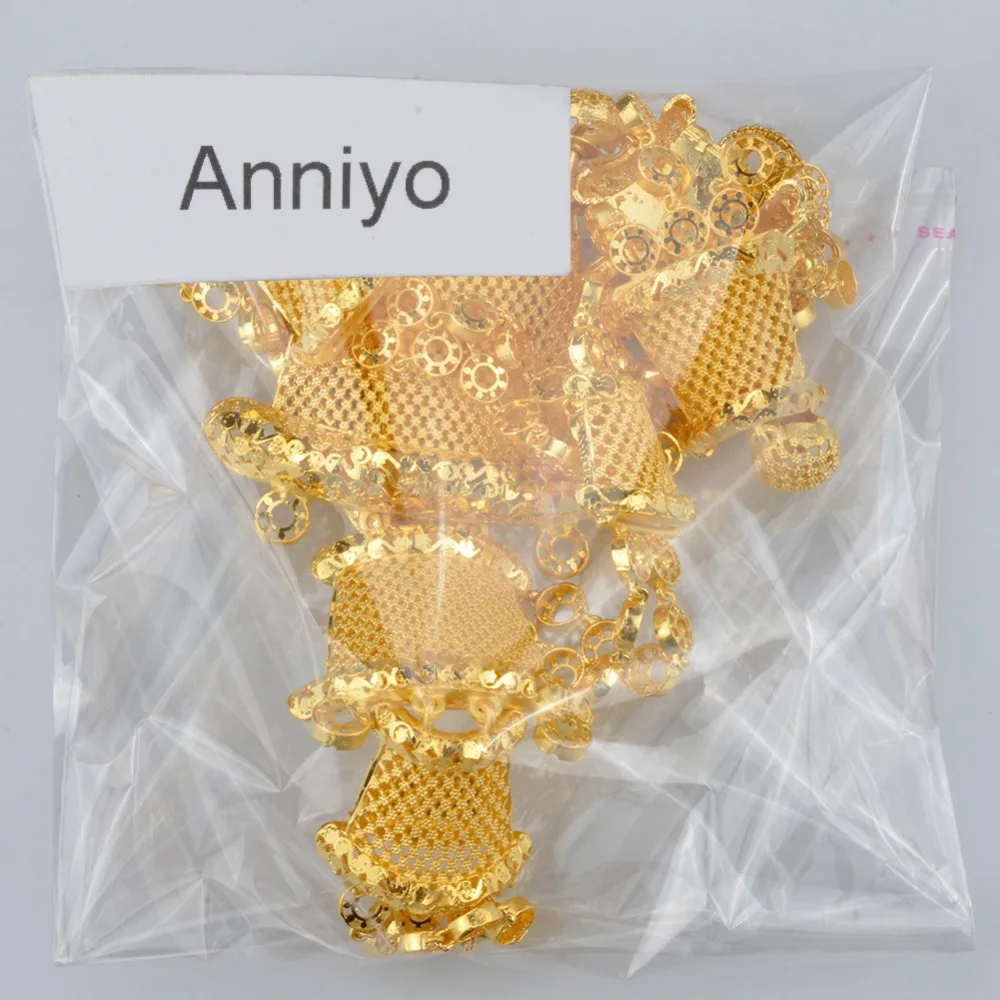 Anniyo Новый Эфиопский невесты ювелирный набор золотой цвет и медь Арабский Дубай