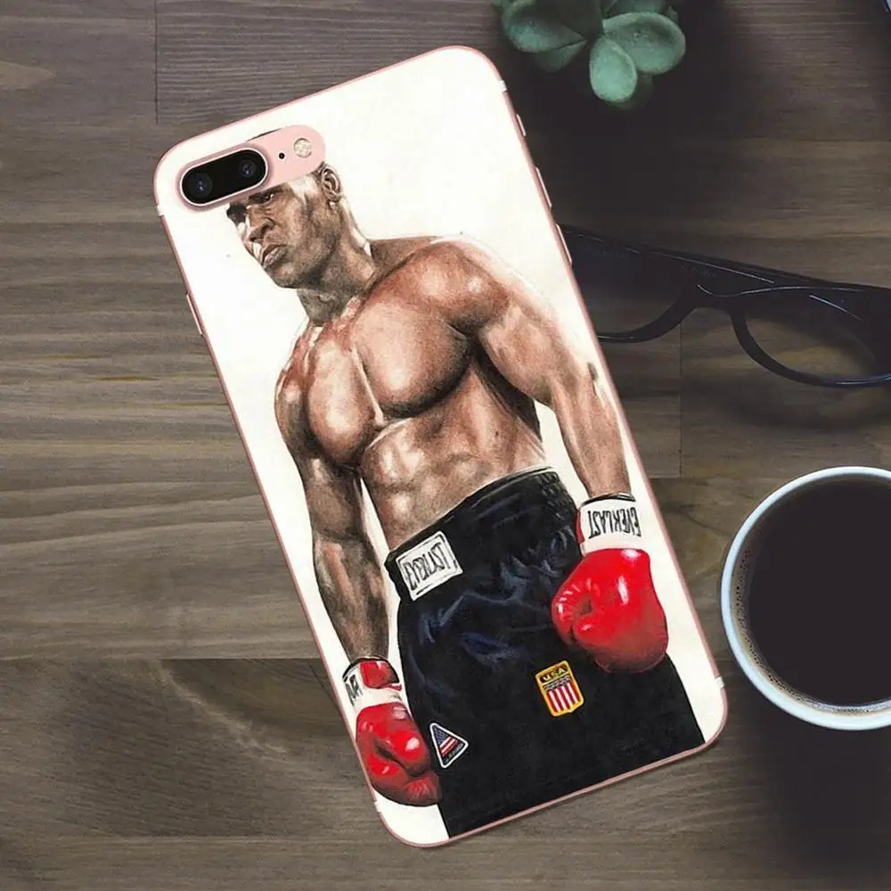 Мягкий оригинальный Tyson Punch Ring боксерский Спорт для Apple iPhone X 4 4S 5 5C SE 6 6S 7 8 Plus Galaxy A3 A5