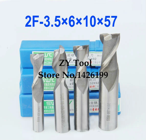 

10pcs/set 3.5MM 2 Flute HSS & Aluminium endmill milling cutter CNC Bit Milling Machine tools Cutting tools.Lathe Tool,router bit