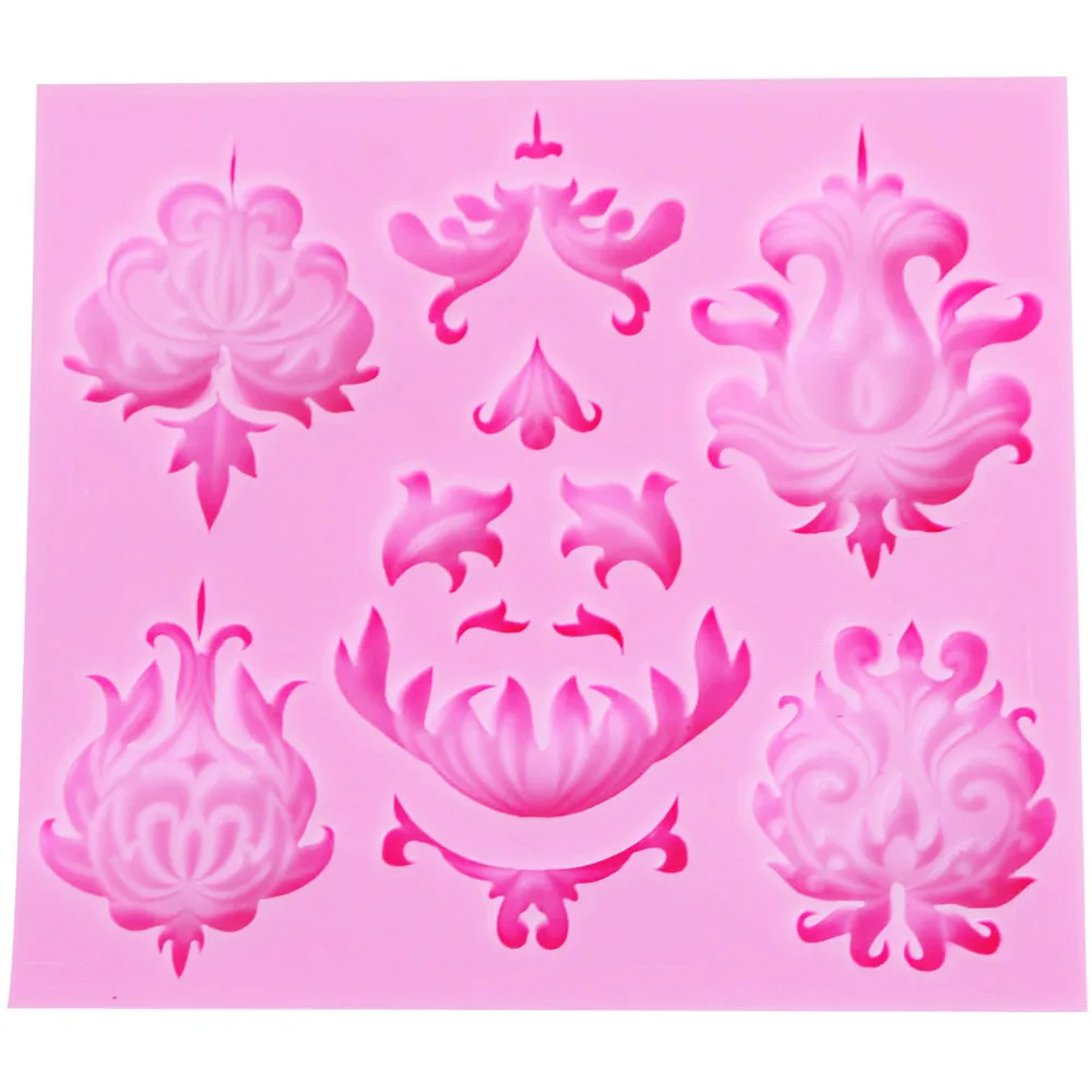 10PCS/SET M325 European Relief Silicone Fondant Cake Mold Baby Party Chocolate Clay Candy Decorating Tools 13.7*12.7*1CM | Дом и сад