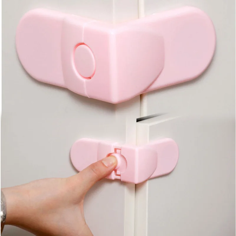 6pcs Cabinet Drawer Cupboard Refrigerator Toilet Door Closet Plastic Lock Baby LockCare Child Safety