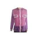 Женская резиновая кофта, латексное пальто, 100%, пурпурная кофта на молнии с длинным рукавом, 0,4 мм, XXS-XXL