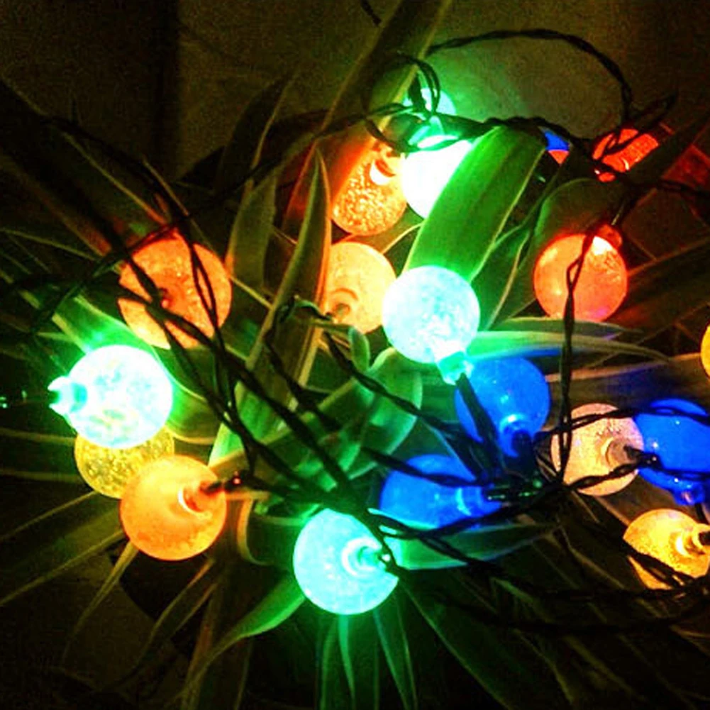 NEW 30LED Crystal ball Bulbs Solar Lamp Power String Fairy Lights Garlands Garden Christmas party Decor For Outdoor Yard | Освещение