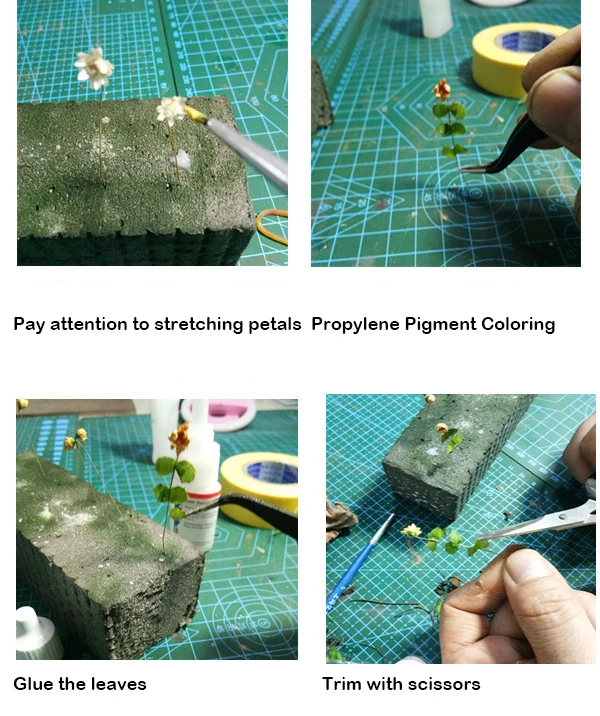 Миниатюрные модели сценариев подсолнечника кластера модификации Материал 1/35 DIY Материал трасс для персонажами настольной военный сценарий
