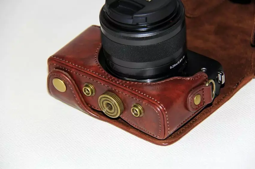 Защитный чехол для камеры Canon, сумка, Ретро стиль, из искусственной кожи, чехол для камеры s для Canon EOS M10 M100 15-45 мм 55-200 мм, чехол для объектива s