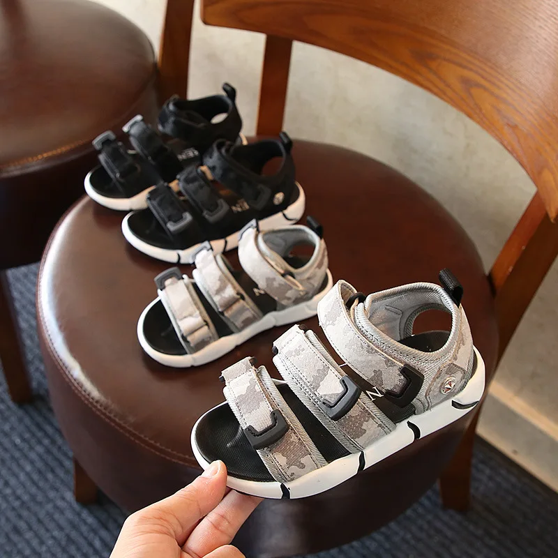 

Children's Shoes Large Boys Sandals Summer 2019 Cut-Outs Open Toe Fashion Teenage Kids Casual Beach Sandals Anti-slip 21-37
