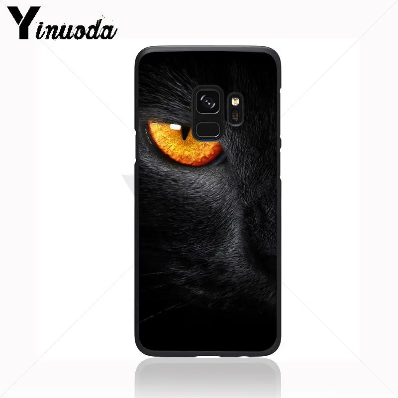 Yinuoda черная кошка глаз черный ТПУ чехлы для мобильного телефона из мягкого