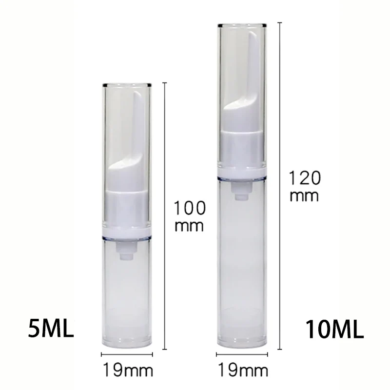 Free Shipping 5ml 10ml 15ml Plastic Airless Cosmetic Pump Bottle White Essence Eye Cream Press Bottles long mouth white | Красота и