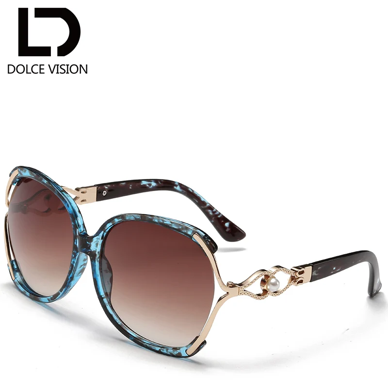 Dolce vision Винтаж женские солнечные очки Бабочка бренд оправы для очков в стиле ретро Для женщин Градиент оттенков негабаритных UV400 Защита от солнца - Цвет линз: 004