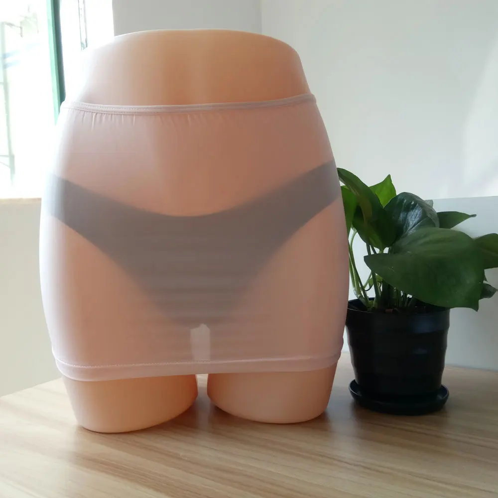 Light Pink 1 шт., карамельный цвет, сексуальная облегающая юбка-карандаш, милая прозрачная мини-юбка, Прозрачная Клубная юбка для танцев, эротическая одежда, FX1010 - Цвет: Light Pink