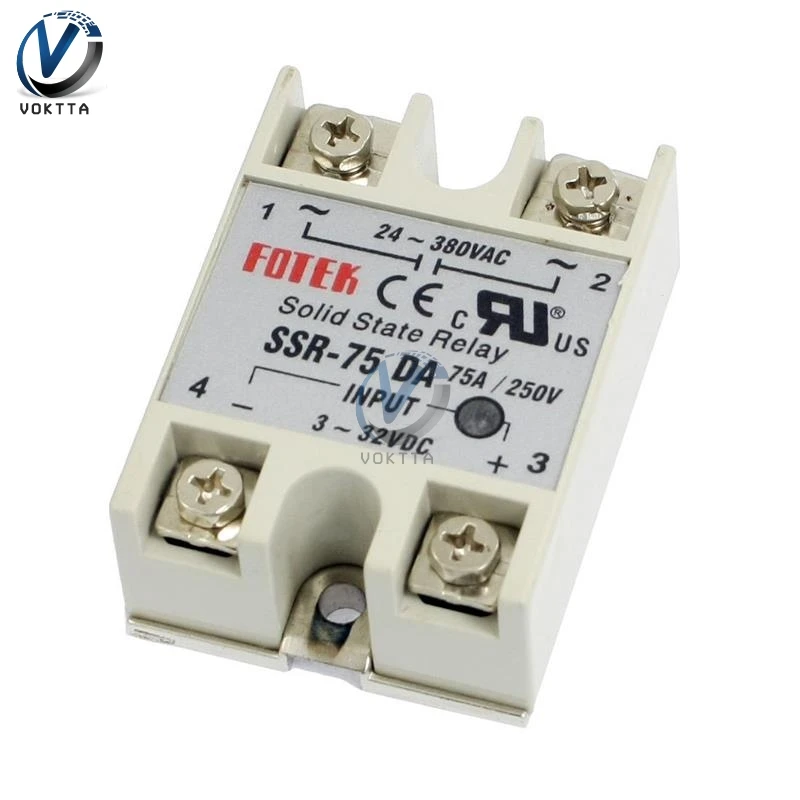 Твердотельное реле SSR 40DA 100DA 75DA 40A 100A 75A 60A релейный модуль MOS переключатель таймер