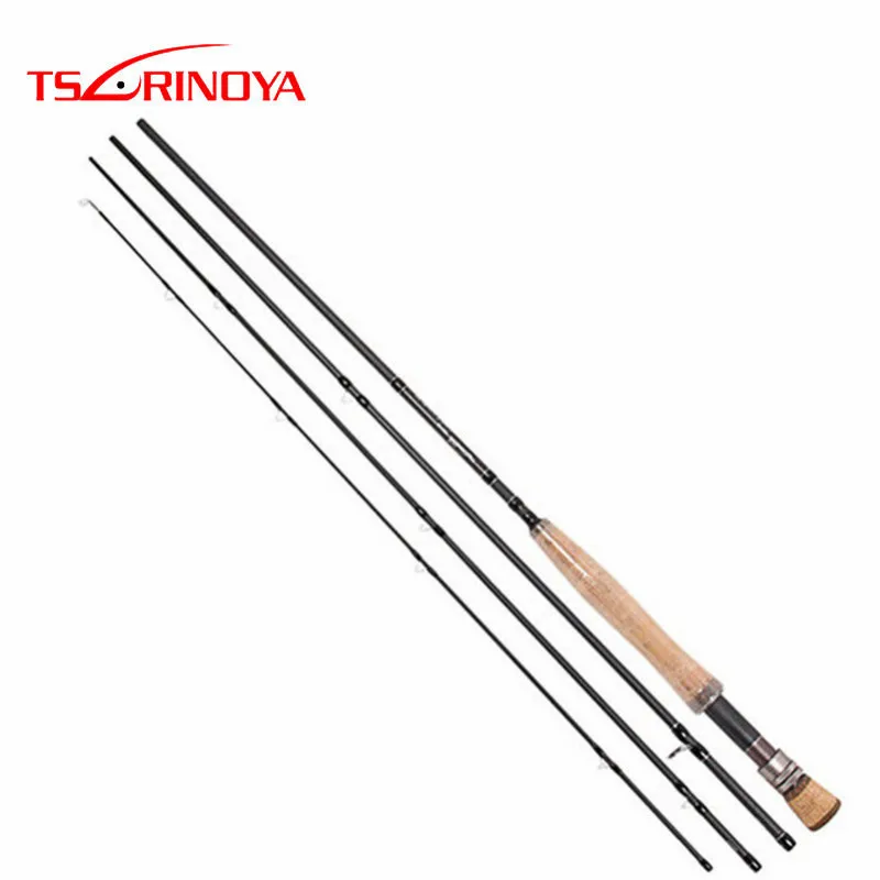 Новая Удочка Tsulinoya для ловли нахлыстом 2 7 м карбоновая удочка с 4 секциями Vara De Pesca
