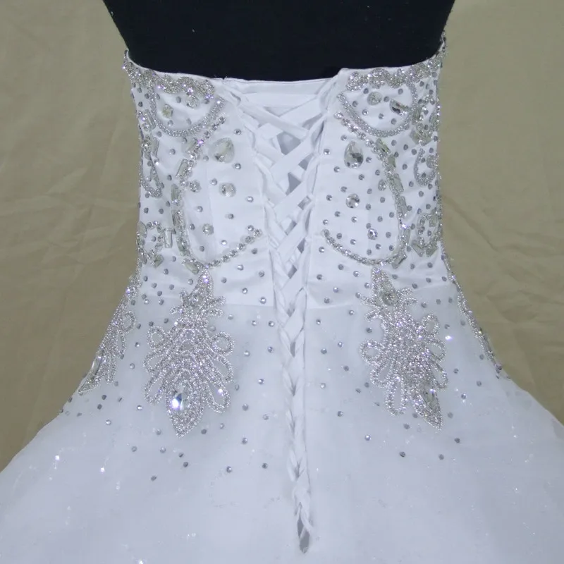 QQ Lover Новый Плюс Размер Vestido De Novia Роскошные Линии Милая аппликация бисером