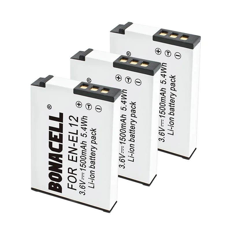 Bonacell EN EL12 батареи для Nikon Coolpix S9900 S9700 S9100 S8000 AW120 AW130 S6000 S6100 S6300 S9050|Перезаряжаемые