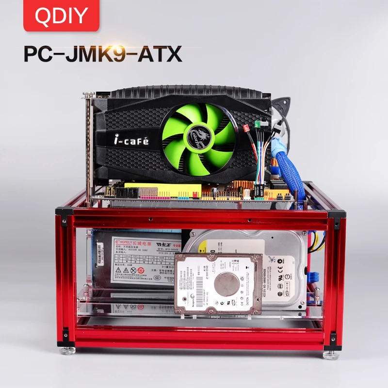 Чехол для ПК QDIY из алюминиевого сплава с водяным охлаждением индивидуальным