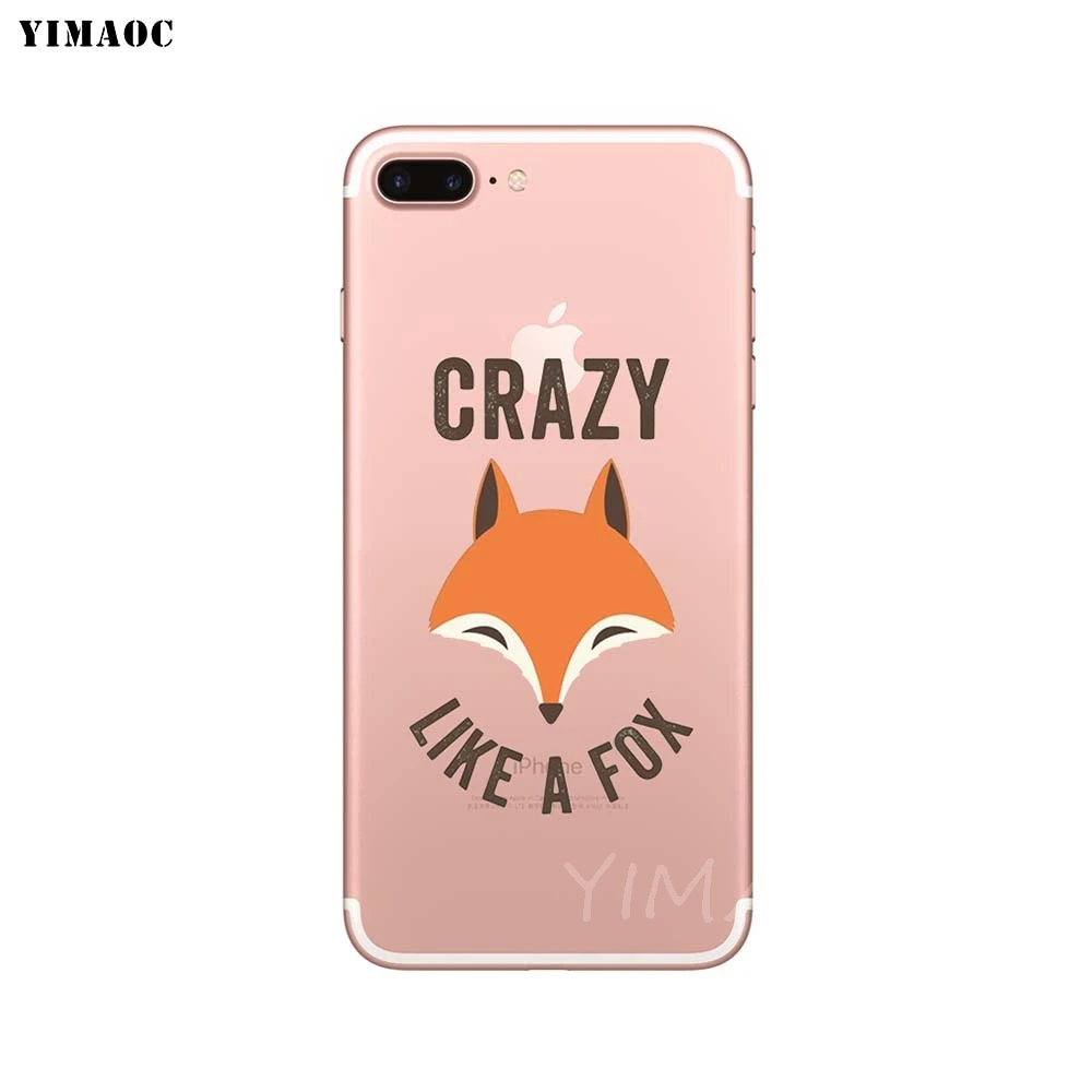 8 YIMAOC Животное Головоломка лисы лиса Мягкий ТПУ силиконовый чехол для iPhone 8 7 6 6S Plus 5 5S SE X XS Max XR силиконовый чехол s - Цвет: 8