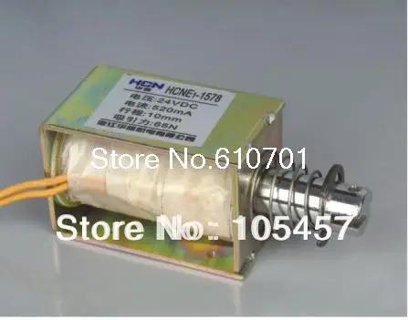 

24V Pull Hold/Release 10mm Stroke 6.5Kg Force Electromagnet Solenoid Actuator HCNE1-1578