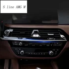 Автомобильный Стайлинг, накладки на вентиляционную панель, на центральную консоль, наклейки, отделка для BMW 5 серии G30 G38 6 серии GT, аксессуары для интерьера автомобиля