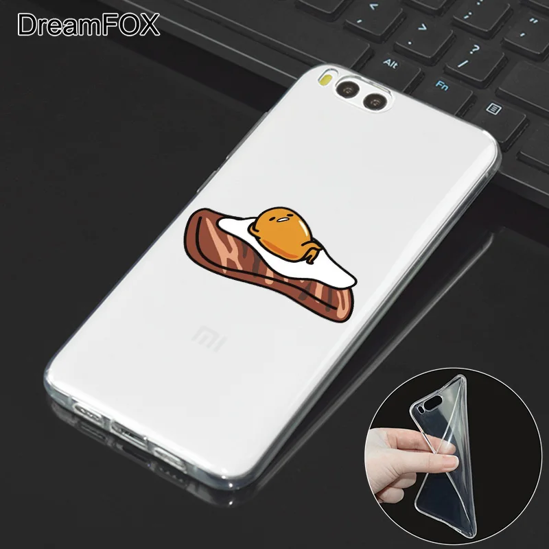 DREAMFOX L516 Cute Gudetama Lazy Egg Soft TPU Silicone Case Cover For Xiaomi Mi Note 2 3 4 5 6 8 SE M5 4C 4S 5C 5S 5X 6X A1 Plus |