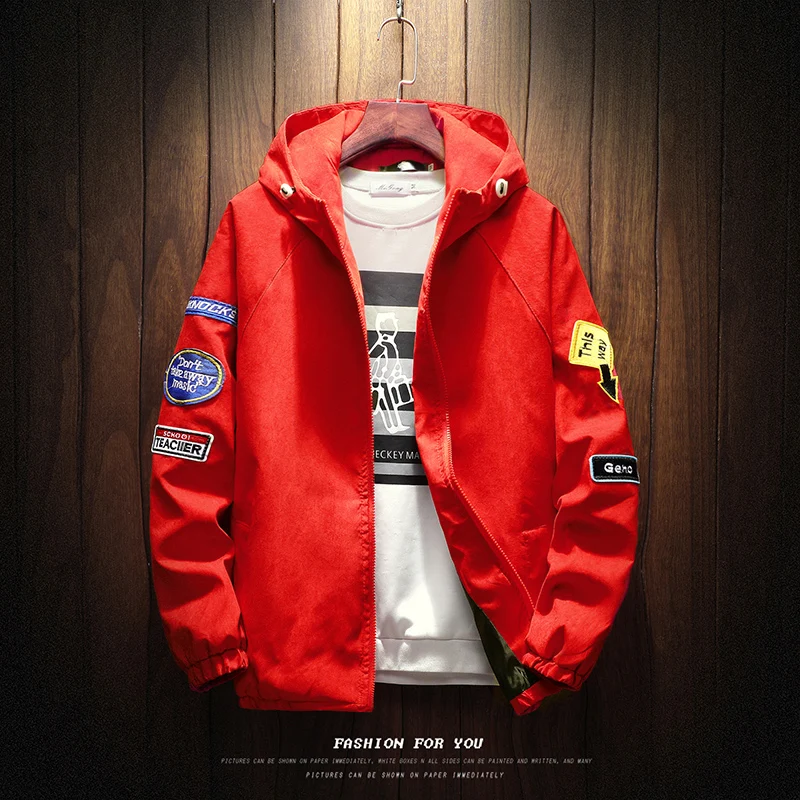 2018 New Men's Bomber Zipper Jacket Male Casual Streetwear Hip Hop Slim Fit Pilot Coat Men Clothing Plus Size S-5XL | Мужская одежда