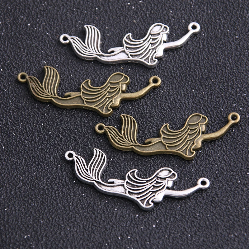 Маркировка ювелирных изделий два цвета 18 х45 мм 6 шт. Роуминг подвеска с русалкой в